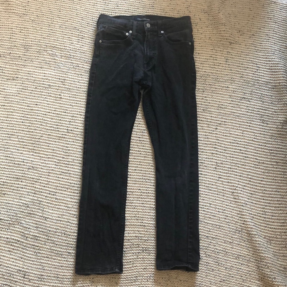 Calvin Klein, black denim straight fit jeans (CKJ 035), 29x32